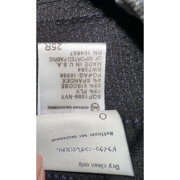 AG Adriano Goldschmied Navy Sequin Ankle Leggings Pants Jeans Size 25 - Picture 7 of 11